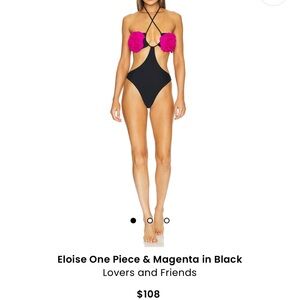 Eloise One Piece & Magenta in Black
Lovers and Friends - revolve 

$108 org